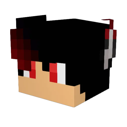 HIRO_ZERO_02 Minecraft avatar head, 3D render