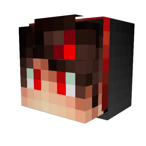 HIROtube Minecraft avatar head, 3D render