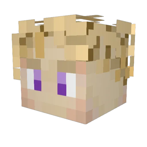 HIRSIMATO Minecraft avatar head, 3D render