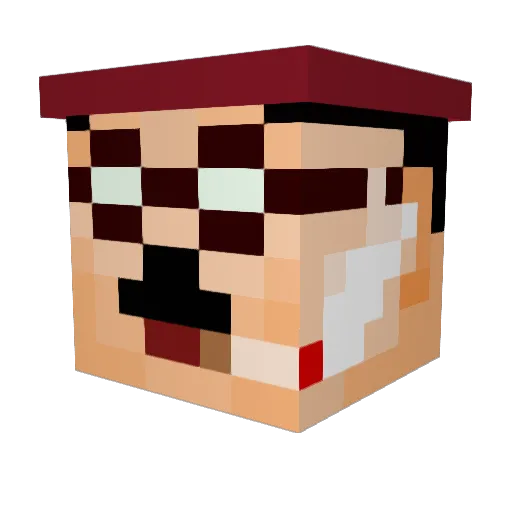 HITOZUMA Minecraft avatar head, 3D render