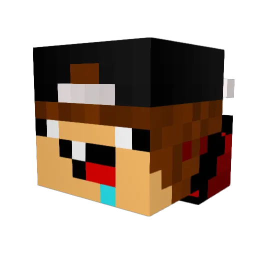 HITRUGA2 Minecraft avatar head, 3D render