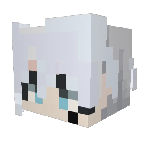 HIrunat Minecraft avatar head, 3D render
