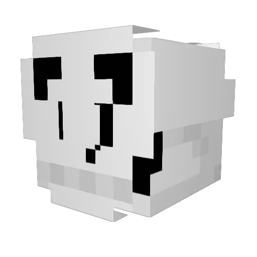 HJA6 Minecraft avatar head, 3D render