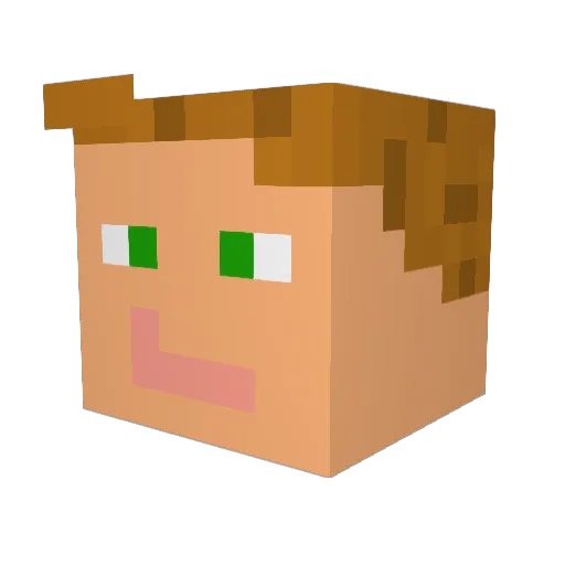 HJFKE Minecraft avatar head, 3D render
