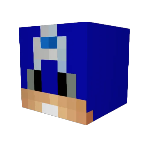 HJG666 Minecraft avatar head, 3D render