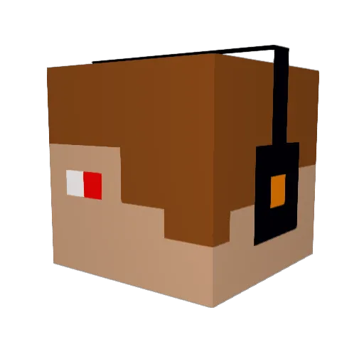 HJH0831 Minecraft avatar head, 3D render