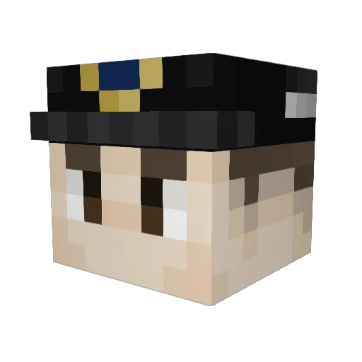 HJM824 Minecraft avatar head, 3D render