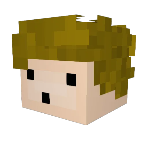 HJP Minecraft avatar head, 3D render