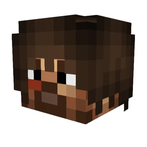 HJRecce Minecraft avatar head, 3D render