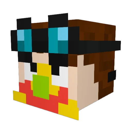 HJW2008 Minecraft avatar head, 3D render