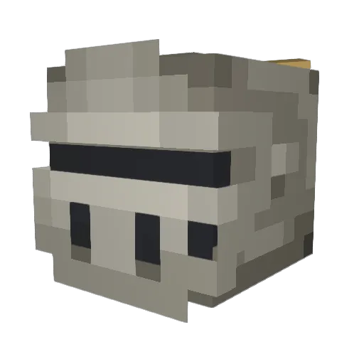 HJustinO Minecraft avatar head, 3D render