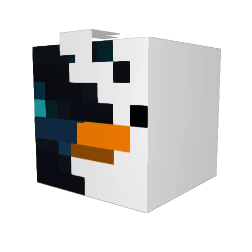 HKGLOVE12 Minecraft avatar head, 3D render