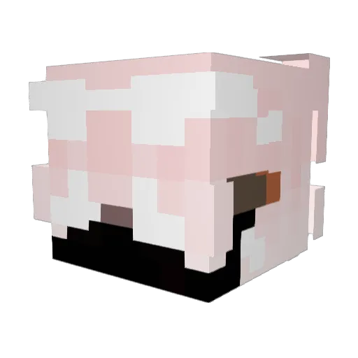 HKQQ Minecraft avatar head, 3D render