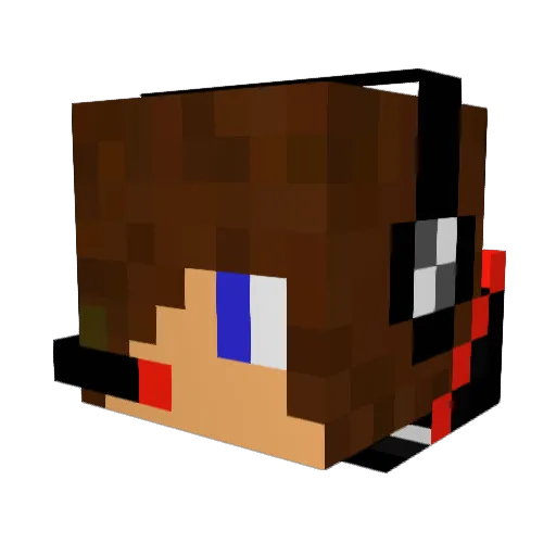 HKZERO2 Minecraft avatar head, 3D render