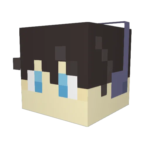 HL3466 Minecraft avatar head, 3D render