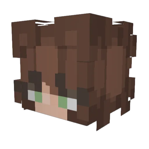 HLGXX Minecraft avatar head, 3D render
