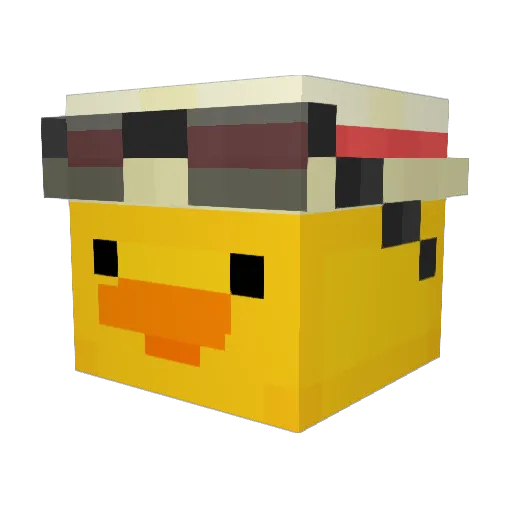 HLHERH Minecraft avatar head, 3D render