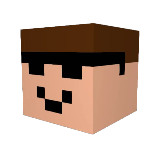 HLLA999 Minecraft avatar head, 3D render
