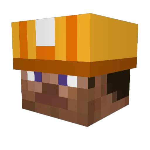 HLP142 Minecraft avatar head, 3D render