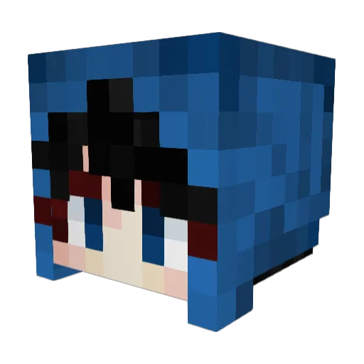 HLR_Block_King Minecraft avatar head, 3D render