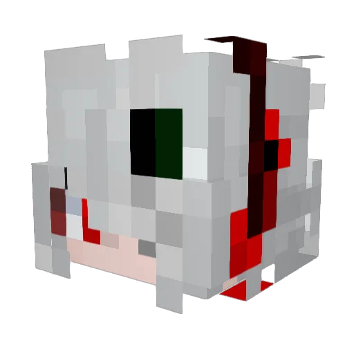 HL_Flame Minecraft avatar head, 3D render