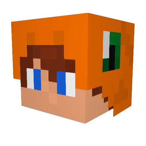HLewiss Minecraft avatar head, 3D render