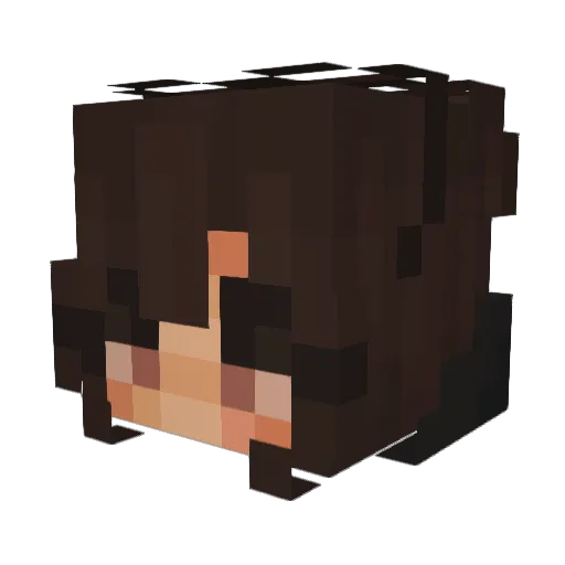 HLucii Minecraft avatar head, 3D render