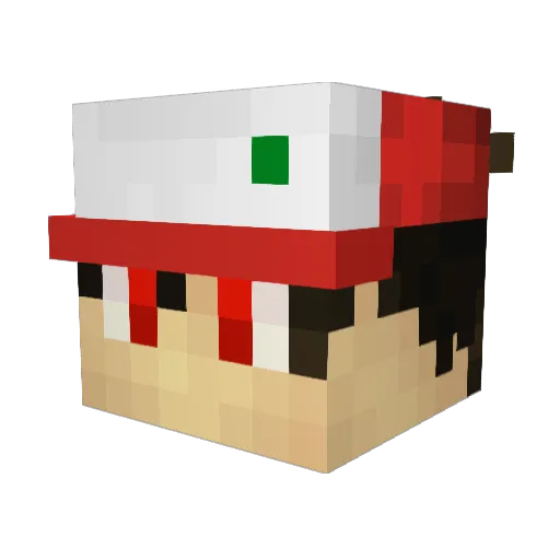 HM03 Minecraft avatar head, 3D render