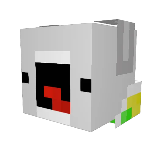 HMAN101608 Minecraft avatar head, 3D render