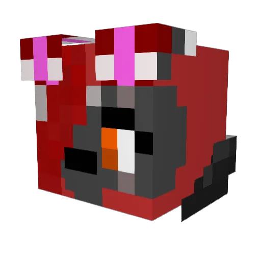 HMFireclaws Minecraft avatar head, 3D render