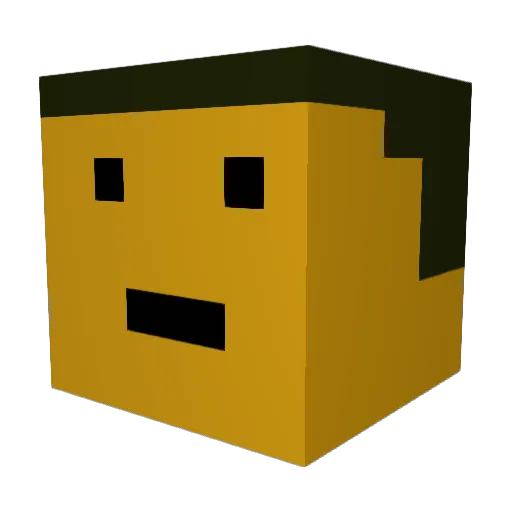 HMGPG Minecraft avatar head, 3D render
