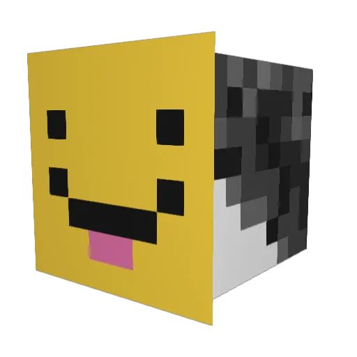 HMH009 Minecraft avatar head, 3D render