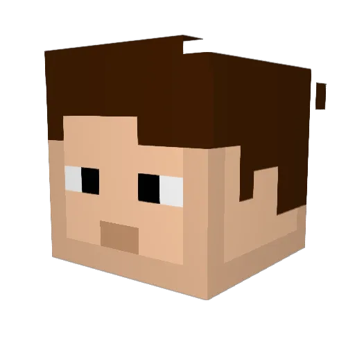 HMHM007 Minecraft avatar head, 3D render