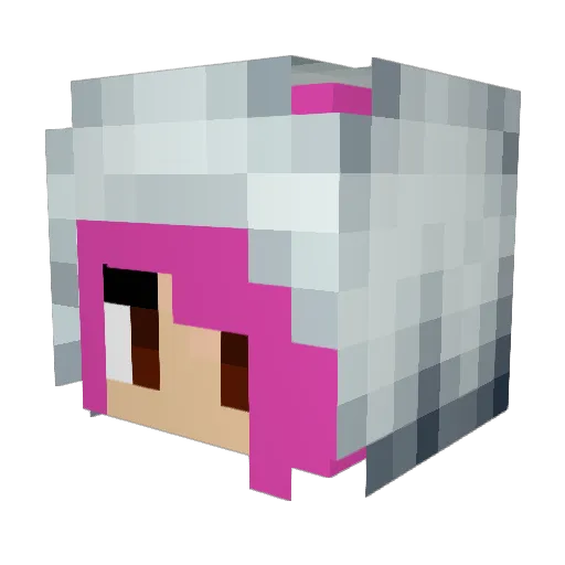 HML2654 Minecraft avatar head, 3D render