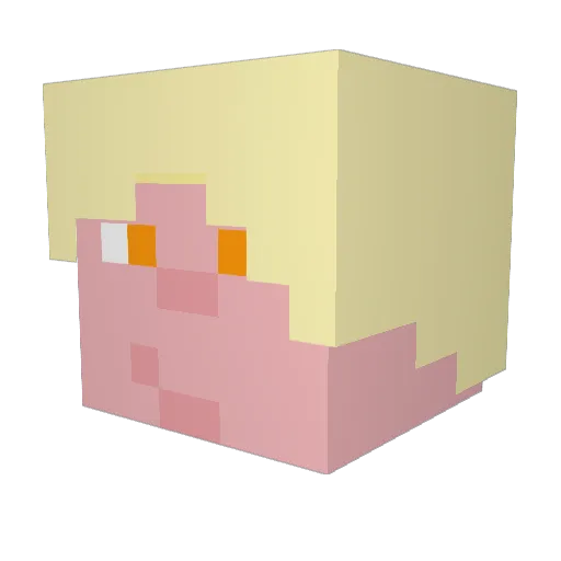 HMSheffield Minecraft avatar head, 3D render