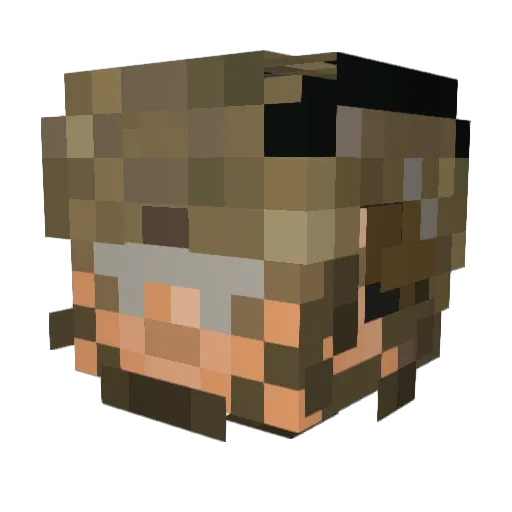 HMW77 Minecraft avatar head, 3D render