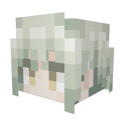 HMXM25317 Minecraft avatar head, 3D render