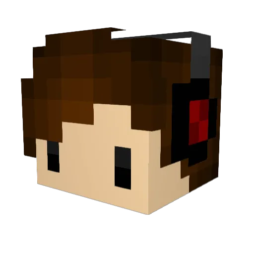 HMinJeon Minecraft avatar head, 3D render