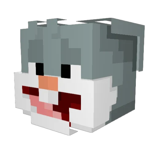 HMink Minecraft avatar head, 3D render