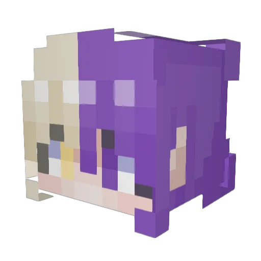 HMlight Minecraft avatar head, 3D render