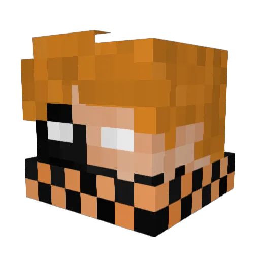 HMulla Minecraft avatar head, 3D render