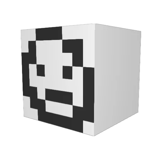 HN3K Minecraft avatar head, 3D render