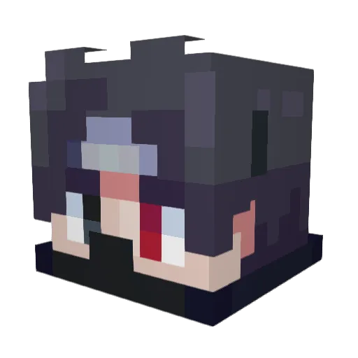 HNODY Minecraft avatar head, 3D render