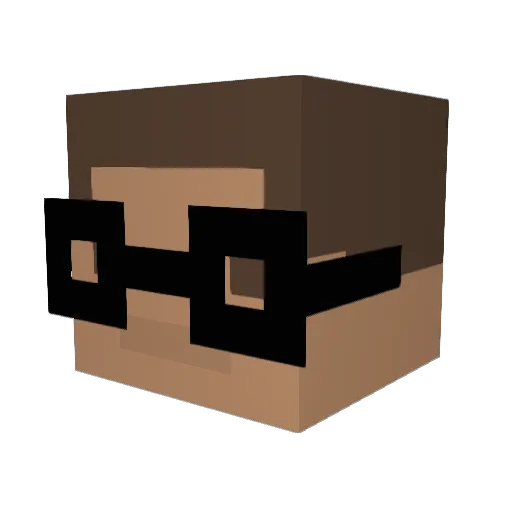 HNRFlapjack Minecraft avatar head, 3D render