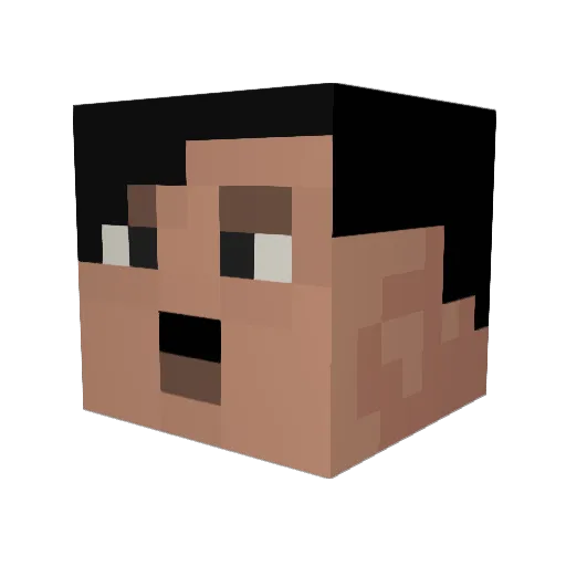 HO35_MaD Minecraft avatar head, 3D render