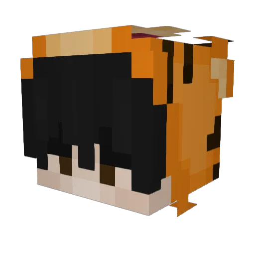 HOBAM_TV Minecraft avatar head, 3D render