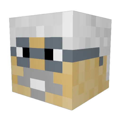 HOCHI0910 Minecraft avatar head, 3D render