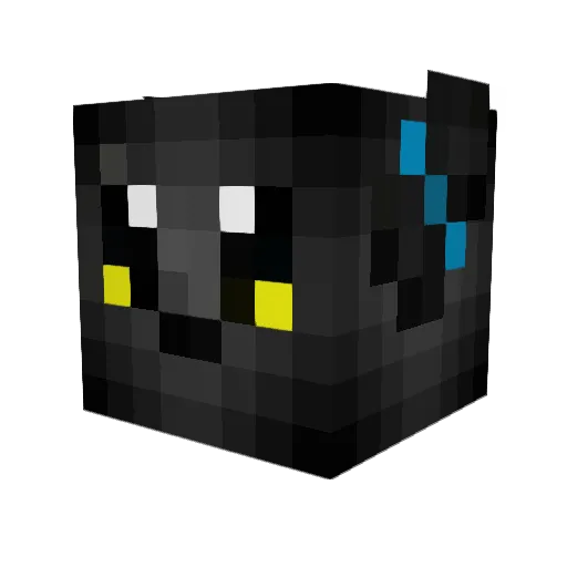 HOII0W Minecraft avatar head, 3D render