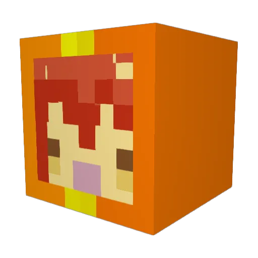 HOKAN0 Minecraft avatar head, 3D render