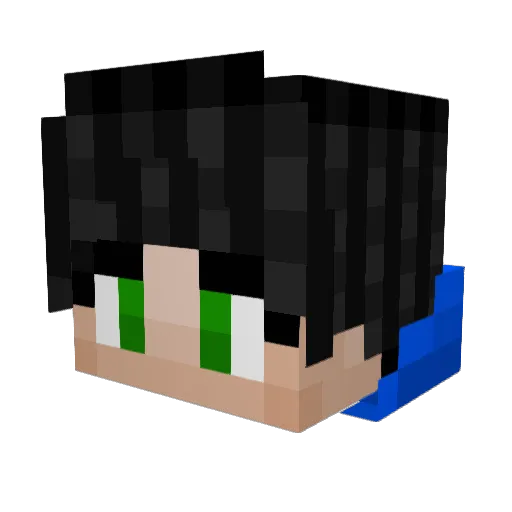 HOKAP_24 Minecraft avatar head, 3D render